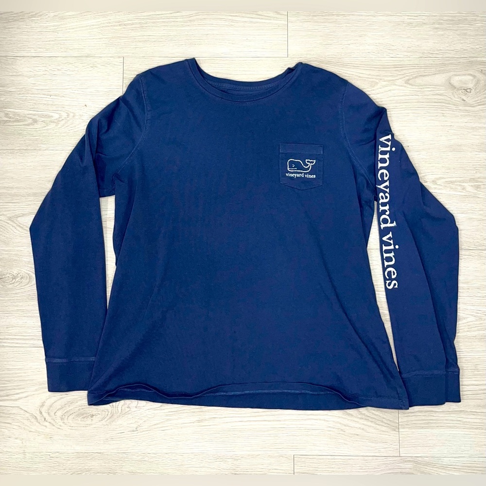 Vintage Vineyard Vines‎ Blue Long Sleeve Tee Size Large
